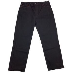 Levi's 550 Black Denim Jeans Relaxed Straight Leg Dark Wash Men's 42x34 (40x32)